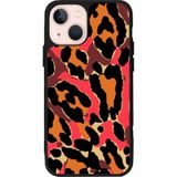 BG AKSESUAR iPhone 14 Uyumlu Leopar Desenli Mat Silikon Kılıf, Şok Emici, Koruyucu Kapak