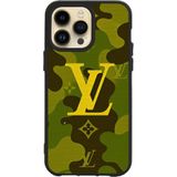 BG AKSESUAR iPhone 15 Pro Max ile Uyumlu Baskılı Glass Korumalı Silikon Kılıf, LouisVuitton3