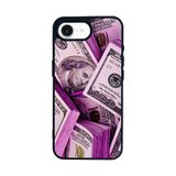 BG AKSESUAR iPhone 16E ile Uyumlu Money Para Tasarımlı Glossy Premium Kılıf, Pembe