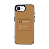 BG AKSESUAR iPhone 16E ile Uyumlu Şarkı Sözleri Tasarımlı Glossy Premium Kılıf, Kahverengi