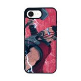BG AKSESUAR iPhone 16E ile Uyumlu Thor Tasarımlı Glossy Premium Kılıf, Kırmızı