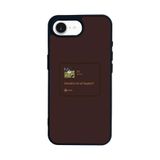 BG AKSESUAR iPhone 16E Uyumlu Şarkı Sözleri Tasarımlı Glossy Premium Kılıf, Kahverengi