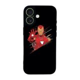 BG AKSESUAR iPhone 17 ile Uyumlu Kılıf, Iron Man Marvel Temalı, Yumuşak Silikon, Koruyucu, Şok Emici, Siyah