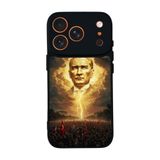 BG AKSESUAR iPhone 17 Pro ile Uyumlu Mustafa Kemal Atatürk Tasarımlı Glossy Premium Kılıf, Siyah