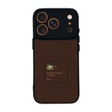 BG AKSESUAR iPhone 17 Pro ile Uyumlu Şarkı Sözleri Tasarımlı Glossy Premium Kılıf, Siyah-Kahverengi