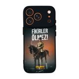 BG AKSESUAR iPhone 17 Pro Max Uyumlu Mustafa Kemal Atatürk Tasarımlı Glossy Premium Kılıf, Siyah