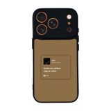 BG AKSESUAR iPhone 17 Pro Max Uyumlu Şarkı Sözleri Tasarımlı Glossy Premium Kılıf, Siyah-Kahverengi