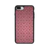 BG AKSESUAR iPhone 7 Plus ile Uyumlu LouisVuitton Desenli Mat Siyah Silikon Kılıf, Şok Emici Koruyucu Kapak