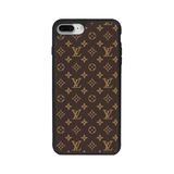 BG AKSESUAR iPhone 7 Plus Uyumlu Kılıf, Mat Siyah, LouisVuitton Deseni, Silikon, Koruyucu