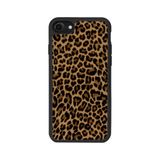 BG AKSESUAR iPhone 7 Uyumlu Leopar Desenli Mat Siyah Silikon Kılıf, Koruyucu, Şok Emici Kapak