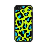 BG AKSESUAR iPhone 7 Uyumlu Pastel Leopar Desenli Mat Siyah Silikon Kılıf, Şok Emici Koruyucu Kapak