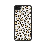 BG AKSESUAR iPhone SE Uyumlu Leopar Desenli Mat Siyah Silikon Kılıf, Şok Emici Koruyucu Kapak