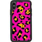 BG AKSESUAR iPhone XS Max ile Uyumlu Leopar Desenli Silikon Kılıf, Mat Siyah, Şok Emici, Koruyucu Kapak