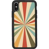 BG AKSESUAR iPhone XS Max Uyumlu Mat Siyah Silikon Kılıf, Şok Emici, Koruyucu Kapak, Vintage Desen