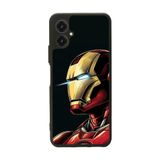 BG AKSESUAR Omix X3 ile Uyumlu Iron Man Baskılı Mat Siyah Silikon Kılıf, Şok Emici Koruyucu Kapak