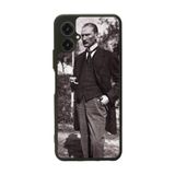 BG AKSESUAR Omix X3 ile Uyumlu Mat Siyah Silikon Kılıf, Mustafa Kemal Atatürk Baskılı, Şok Emici Koruyucu Kapak