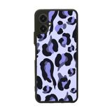 BG AKSESUAR Omix X3 ile Uyumlu Pastel Leopar Desenli Mat Siyah Silikon Kılıf, Şok Emici Koruyucu Kapak