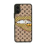 BG AKSESUAR Omix X5 ile Uyumlu Mat Siyah Kılıf, Yumuşak Silikon, Koruyucu, Şok Emici Kapak, LouisVuitton Desen