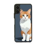 BG AKSESUAR Omix X5 ile Uyumlu Mat Siyah Kılıf, Yumuşak Silikon, Koruyucu, Şok Emici, Kedi Baskılı