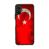 BG AKSESUAR Omix X5 ile Uyumlu Türk Bayrağı Tasarımlı Glossy Premium Kılıf, Siyah