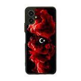 BG AKSESUAR Omix X5 Uyumlu Mat Siyah Kılıf, Türk Bayrağı Baskılı, Yumuşak Silikon, Koruyucu, Şok Emici