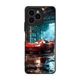 BG AKSESUAR Omix X6 ile Uyumlu Şimsek McQueen Tasarımlı Glossy Premium Kılıf, Siyah