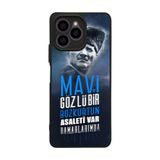 BG AKSESUAR Omix X6 ile Uyumlu Siyah Silikon Kılıf, Mustafa Kemal Atatürk Baskılı, Yumuşak ve Dayanıklı Koruma