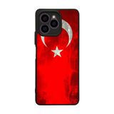 BG AKSESUAR Omix X6 ile Uyumlu Türk Bayrağı Tasarımlı Glossy Premium Kılıf, Kırmızı