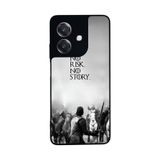 BG AKSESUAR Oppo A3 5G ile Uyumlu Game of Thrones Tasarımlı Glossy Premium Kılıf, Siyah-Beyaz