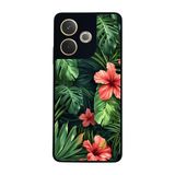 BG AKSESUAR Oppo A5 Pro ile Uyumlu Botanik Tasarımlı Glossy Premium Kılıf, Yeşil, Çiçek Desenli