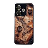 BG AKSESUAR Oppo A5 Pro ile Uyumlu Harita Tasarımlı Glossy Premium Kılıf, Kahverengi