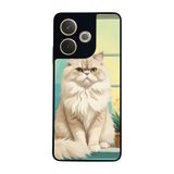 BG AKSESUAR Oppo A5 Pro ile Uyumlu Kılıf, Yumuşak Silikon, Koruyucu, Şok Emici, Kedi Tasarımı, Siyah
