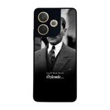 BG AKSESUAR Oppo A5 Pro ile Uyumlu Mustafa Kemal Atatürk Tasarımlı Glossy Premium Kılıf, Siyah