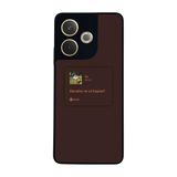 BG AKSESUAR Oppo A5 Pro ile Uyumlu Şarkı Sözleri Tasarımlı Glossy Premium Kılıf, Kahverengi