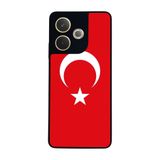 BG AKSESUAR Oppo A5 Pro ile Uyumlu Türk Bayrağı Tasarımlı Glossy Premium Kılıf, Siyah