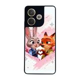 BG AKSESUAR Oppo A5 Pro ile Uyumlu Zootropolis Tasarımlı Glossy Premium Kılıf, Siyah