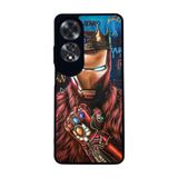 BG AKSESUAR Oppo A60 ile Uyumlu Iron Man Baskılı Kılıf, Mat Siyah, Yumuşak Silikon, Koruyucu, Şok Emici