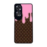 BG AKSESUAR Oppo A60 ile Uyumlu Kılıf, LouisVuitton Desenli, Siyah, Yumuşak Silikon, Koruyucu, Şok Emici