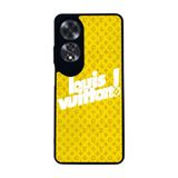 BG AKSESUAR Oppo A60 ile Uyumlu Kılıf, LouisVuitton Tasarım, Mat Siyah, Yumuşak Silikon, Koruyucu, Şok Emici