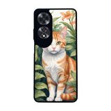 BG AKSESUAR Oppo A60 ile Uyumlu Kılıf, Mat Siyah, Yumuşak Silikon, Koruyucu, Şok Emici, Kedi Desenli