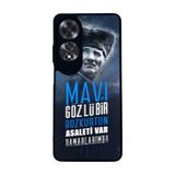 BG AKSESUAR Oppo A60 ile Uyumlu Kılıf, Mustafa Kemal Atatürk Baskılı, Mat Siyah, Yumuşak Silikon, Koruyucu, Şok Emici
