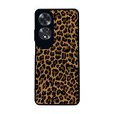 BG AKSESUAR Oppo A60 ile Uyumlu Leopar Desenli Kılıf, Mat Siyah, Yumuşak Silikon, Koruyucu, Şok Emici Kapak
