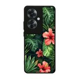 BG AKSESUAR Oppo Reno 11F ile Uyumlu Botanik Tasarımlı Glossy Premium Kılıf, Yeşil, Çiçek Desenli