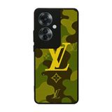 BG AKSESUAR Oppo Reno 11F ile Uyumlu Kılıf, LouisVuitton Tasarım, Mat Siyah, Yumuşak Silikon, Koruyucu, Şok Emici