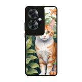 BG AKSESUAR Oppo Reno 11F ile Uyumlu Kılıf, Mat Siyah, Yumuşak Silikon, Koruyucu, Şok Emici, Kedi Desenli