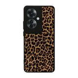 BG AKSESUAR Oppo Reno 11F ile Uyumlu Leopar Desenli Mat Siyah Silikon Kılıf, Şok Emici Koruyucu Kapak