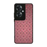 BG AKSESUAR Oppo Reno 11F ile Uyumlu LouisVuitton Desenli Mat Siyah Silikon Kılıf, Şok Emici Koruyucu Kapak