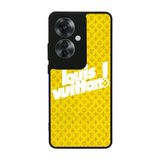 BG AKSESUAR Oppo Reno 11F ile Uyumlu LouisVuitton Tasarım Mat Siyah Silikon Kılıf, Şok Emici Koruyucu Kapak