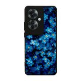 BG AKSESUAR Oppo Reno 11F ile Uyumlu Mat Siyah Kılıf, Çiçek Deseni, Yumuşak Silikon, Şok Emici