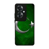 BG AKSESUAR Oppo Reno 11F ile Uyumlu Türk Bayrağı Baskılı Mat Siyah Silikon Kılıf, Şok Emici Koruyucu Kapak
